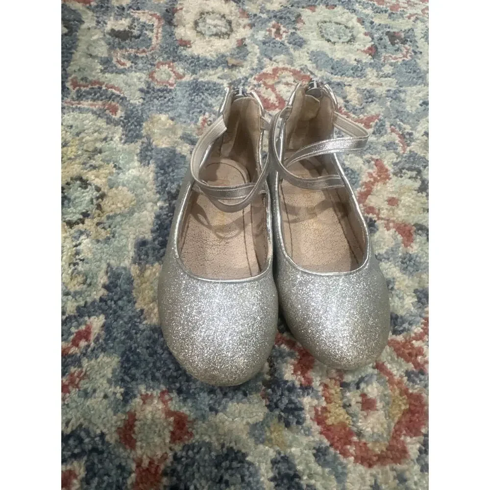 Shoe Bundle Girls 8 Toddler Black‎ White Silver Glitter